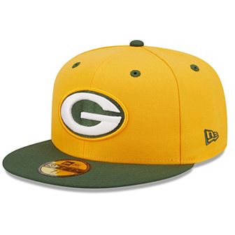 Men's New Era Gold/Green Green Bay Packers Flipside 2Tone 59FIFTY Fitted Hat