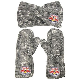 Women's ZooZatz New York Red Bulls Marled Headband and Mittens Set