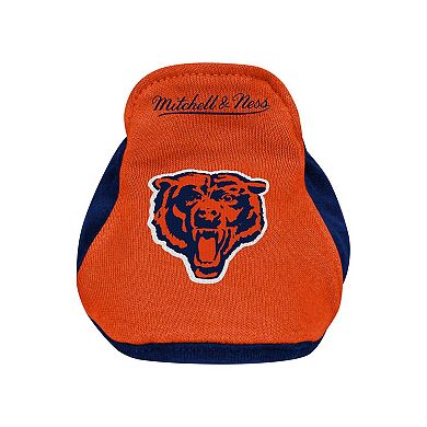 Newborn & Infant Mitchell & Ness Navy/Orange Chicago Bears Throwback Bodysuit Bib & Booties Set