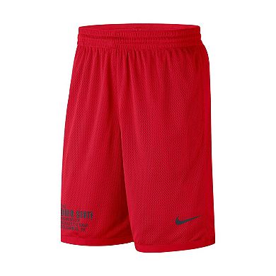 Men's Nike Scarlet Ohio State Buckeyes Performance Mesh Shorts