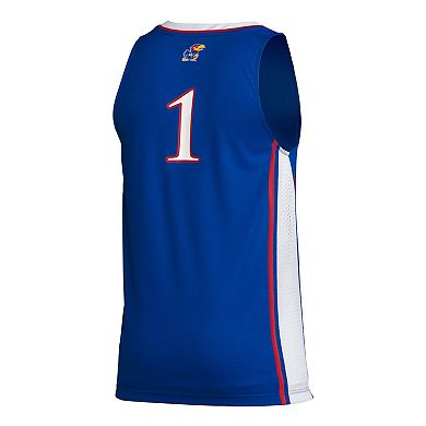 Men's adidas #1 Royal Kansas Jayhawks Team Swingman Jersey