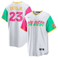 Men's Majestic Threads Fernando Tatis Jr. Heathered Brown San Diego Padres  Softhand Player Tri-Blend Hoodie T-Shirt