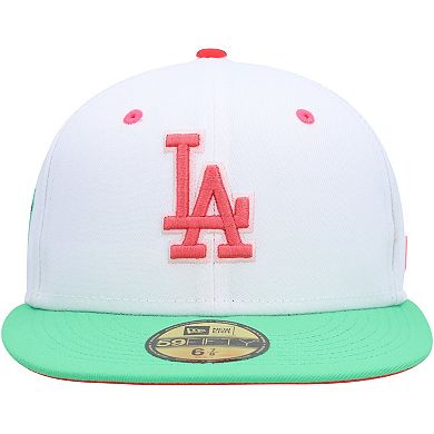 Men's New Era White/Green Los Angeles Dodgers Watermelon Lolli 59FIFTY Fitted Hat