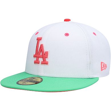 Men's New Era White/Green Los Angeles Dodgers Watermelon Lolli 59FIFTY Fitted Hat