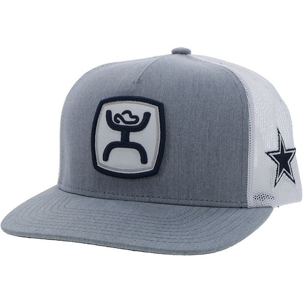 Men's HOOey Heather Gray/White Dallas Cowboys Patch Snapback Hat