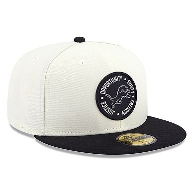 Men's New Era Cream/Black Detroit Lions 2022 Inspire Change 59FIFTY ...