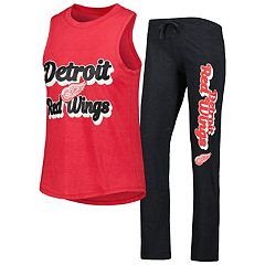 Detroit Red Wings WEAR by Erin Andrews Women's Waffle Henley Long