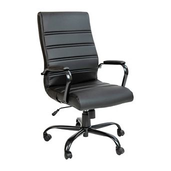 Merrick Lane Milano Contemporary High-Back White Faux Leather Home Office Chair