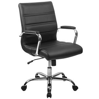 Merrick Lane Milano Contemporary Mid-Back Faux Leather Home Office Chair