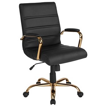 Merrick Lane Milano Contemporary Mid-Back Faux Leather Home Office Chair