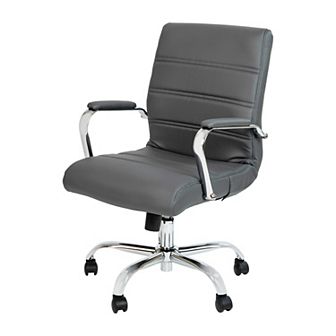 Merrick Lane Milano Contemporary Mid-Back Faux Leather Home Office Chair