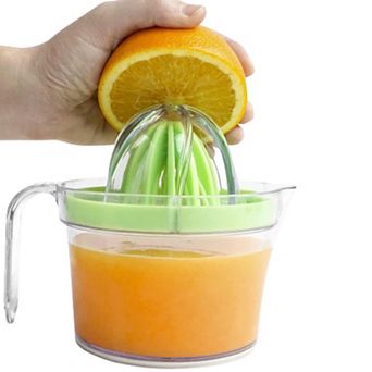 Zulay 3-in-1 Citrus Juicer Reamer Cup - Includes 2 Reamers, Strainer & Measuring Cup with Handle