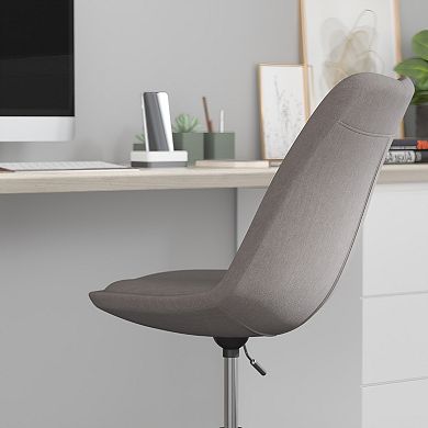 Merrick Lane Marilyn Swivel Office Chair with Height Adjustable Swivel Seat in Stylish Pink Fabric Upholstery