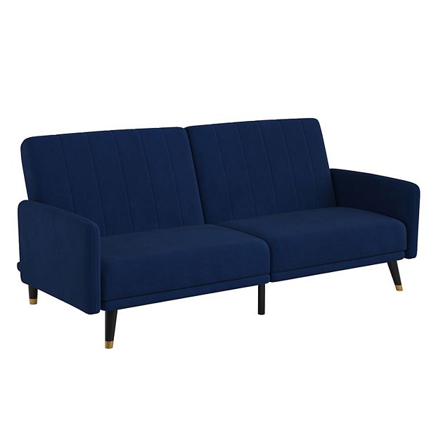 Merrick Lane Pavan Mid Century Modern Split Back Sofa Futon with 3