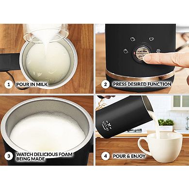 Zulay Kitchen Milk Frother Electric Heater (10oz/300ml)