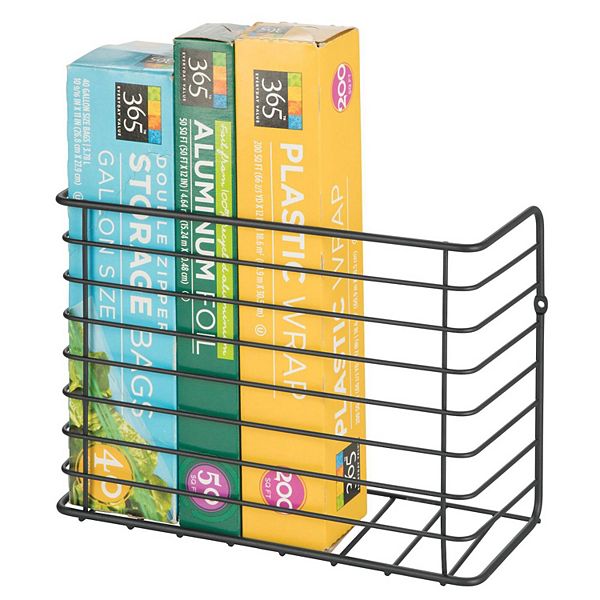 mDesign Metal Wall & Door Mount Kitchen Storage Basket