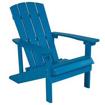 Merrick Lane Riviera Weather Resistant Adirondack Chairs With Vertical Lattice Back