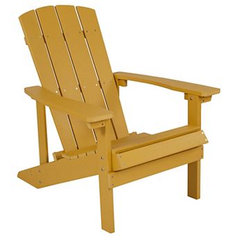 Merrick Lane Riviera Teak Adirondack Patio Chair With Vertical Lattice Back And Weather Resistant Frame