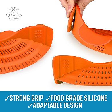 Zulay Kitchen Adjustable Snap On Strainer For Most Pots & Pans