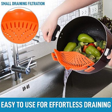 Zulay Kitchen Adjustable Snap On Strainer For Most Pots & Pans