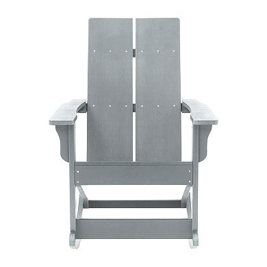 Merrick Lane UV Treated All-Weather Polyresin Adirondack Chair with Rocking Gliders