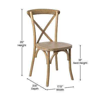 Merrick Lane Bardstown X-Back Bistro Style Wooden High Back Dining Chair