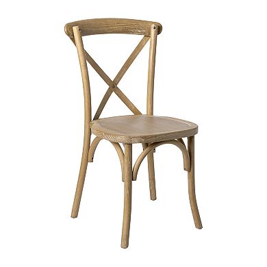 Merrick Lane Bardstown X-Back Bistro Style Wooden High Back Dining Chair