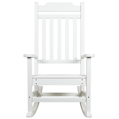 Merrick Lane Hillford Poly Resin Indoor/Outdoor Rocking Chair