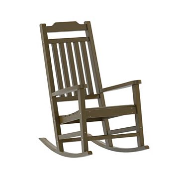 Merrick Lane Hillford Poly Resin Indoor/Outdoor Rocking Chair