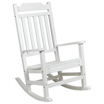 Merrick Lane Hillford Poly Resin Indoor/Outdoor Rocking Chair