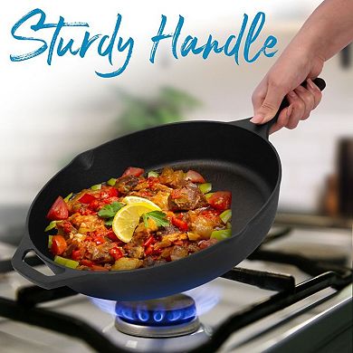 Zulay Kitchen Pre-Seasoned Cast Iron Skillet 12 Inch