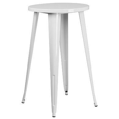 Merrick Lane Giosetta 3 Piece Patio Set with Table and Backless Stools