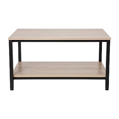 Merrick Lane Bromwell Coffee Table Rustic Driftwood And Metal Frame Coffee Table With Storage