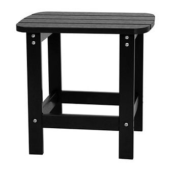 Merrick Lane Riviera Poly Resin Indoor/Outdoor All-Weather Adirondack Side Table
