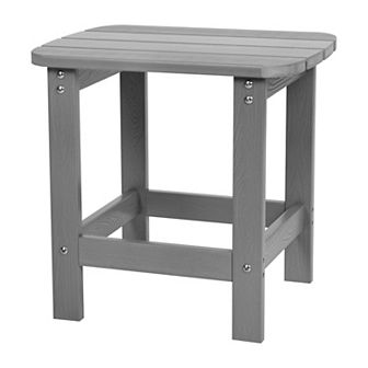 Merrick Lane Riviera Poly Resin Indoor/Outdoor All-Weather Adirondack Side Table