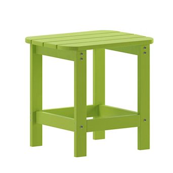 Merrick Lane Riviera Poly Resin Indoor/Outdoor All-Weather Adirondack Side Table
