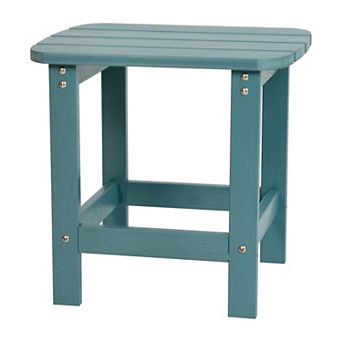 Merrick Lane Riviera Poly Resin Indoor/Outdoor All-Weather Adirondack Side Table