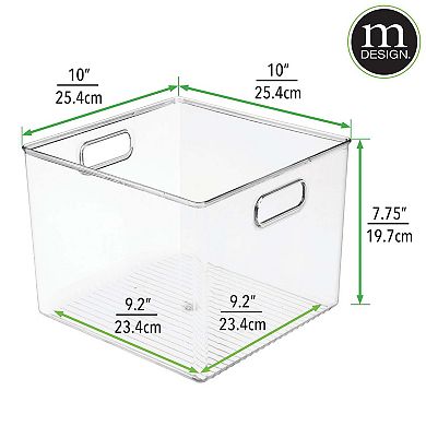 mDesign Storage Organizer for Cube Furniture Units, 10" Square - 4 Pack