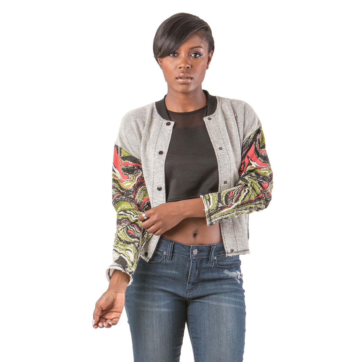 Women's Los Angeles Dodgers The Wild Collective Team Patch Denim Button-Up  Jacket