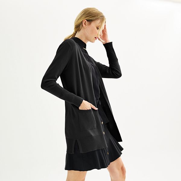Women's Nine West Essential Cardigan - Mineral Black (X SMALL)