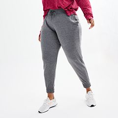 Ladies' Pink Simple Style Plus Size Sweatpants