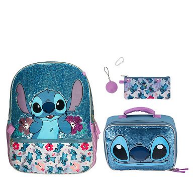 Disney's Lilo & Stitch 5 Piece Backpack & Lunch Box Set