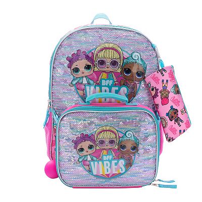 LOL SURPRISE 5 Piece Backpack Lunch Box Set