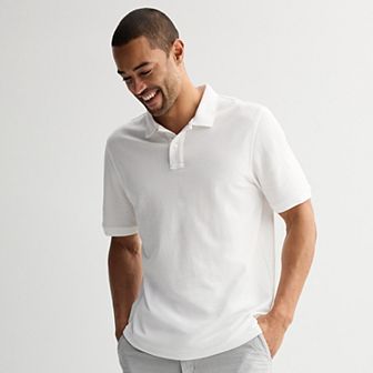 Men's Sonoma Goods For Life® Short Sleeve Relaxed Fit Pique Polo