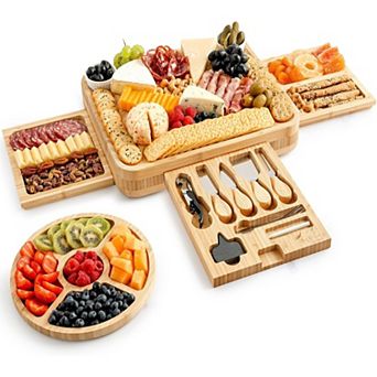Zulay Kitchen Cheese Board Deluxe Set