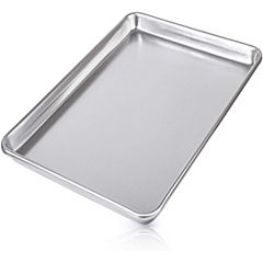 Anolon Pro-Bake Bakeware Aluminized Steel Half Sheet Baking Pan Set,  2-Piece, Silver