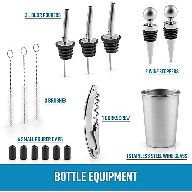 Zulay Kitchen 24-Piece Stainless Steel Kit  Bartender Kit