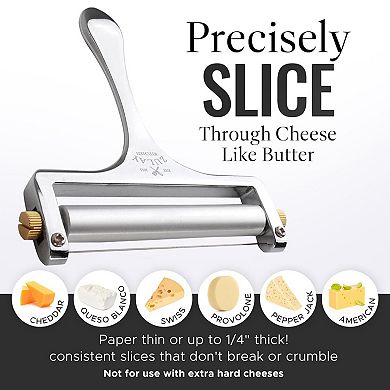 Zulay Kitchen Adjustable Hand Held Cheese Cutter with 2 Extra Wires