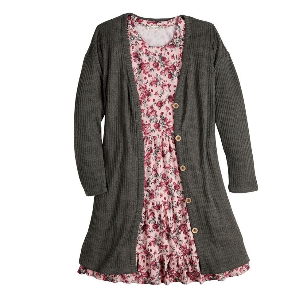 Full Size Hooded Button-Down Knit Cardigan Plus Size main image 1