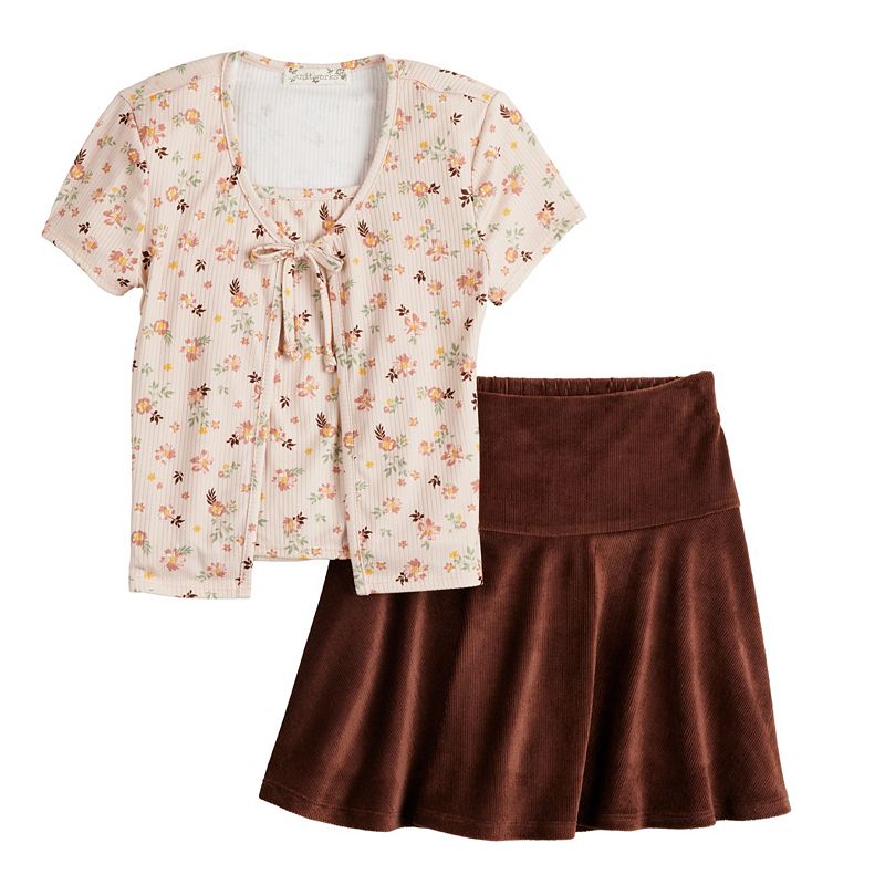 Brown plaid skirt kohls sale